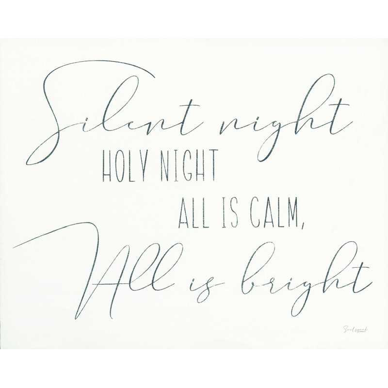 «Hassard Silent Night Sign», art textuel sur toile tendue, H 8 po x l 12 po