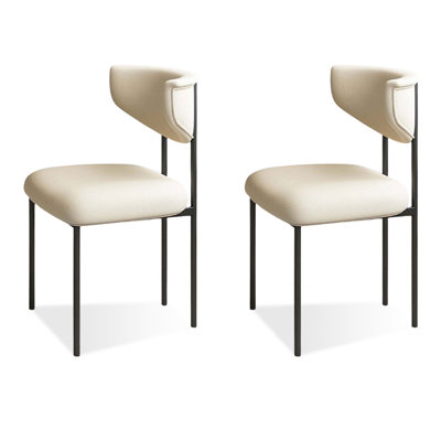 Ensemble de 2 chaises d'appoint Modern Beige