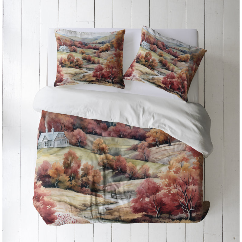 Floral Duvet Cover, Twin Duvet Cover + 1 Queen Sham