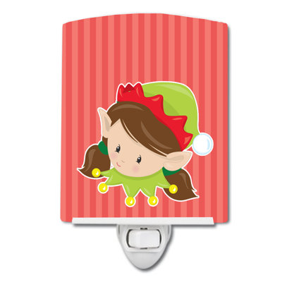Silloth Brunette Elf Ceramic Night Light