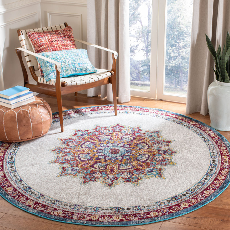 Bruckmann Performance Oriental Rug, Round 6'5"