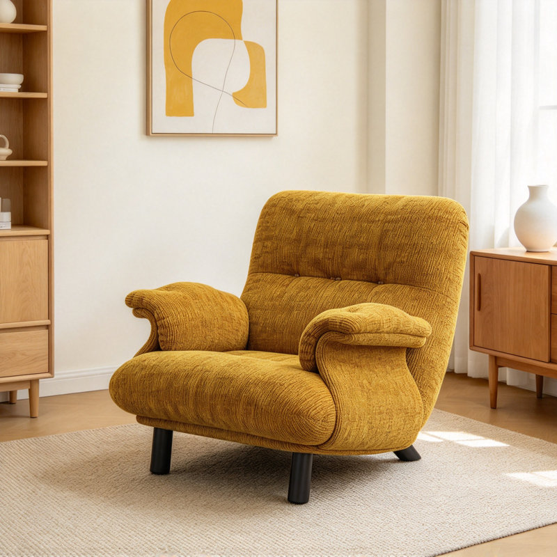 Chaise simple, luxueuse et à la mode, Green Fabric