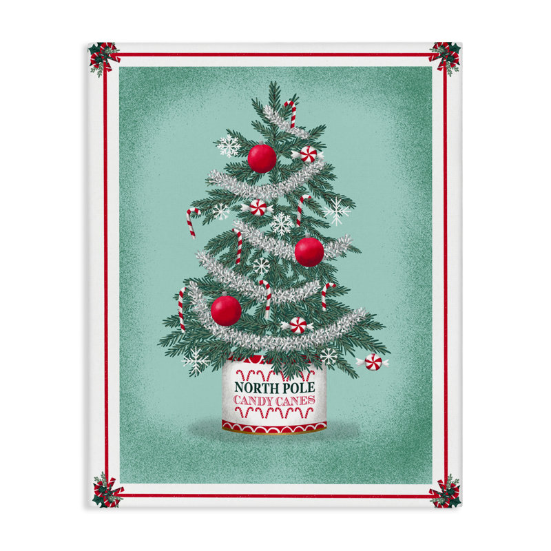 Toile d'arbre de canne à sucre North Pole, design par Jilly Jack Designs, H 30 po x l 24 po