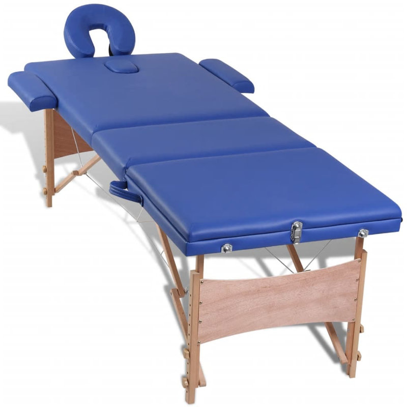 73.2'' Rectangular Adjustable Folding Table, Blue