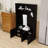 Wooden Hall Tree with 4 Hooks, Bench and Shelves-129238791
