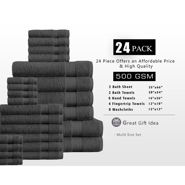 4 piece Full Sheet Set, 2 Large Bath Towels, 2 Hand Towels, 2