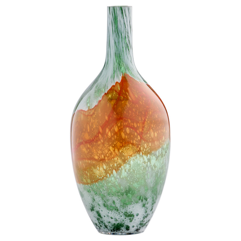 Pacaya Handmade Glass Table Vase, 15.75" H x 7" W x 7" D