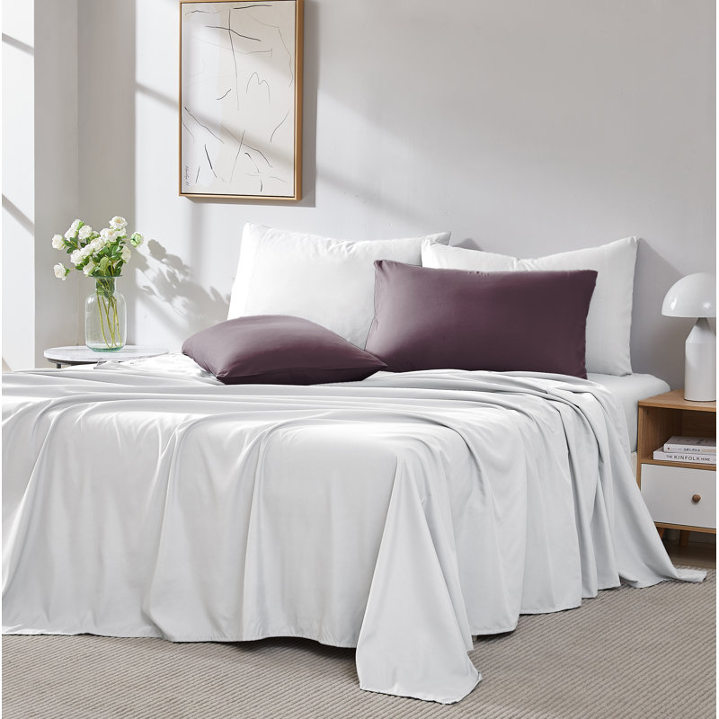 Eldon Microfiber Two Pillow Cases by Southshore Fine Linens, King Pillowcase, Purple
