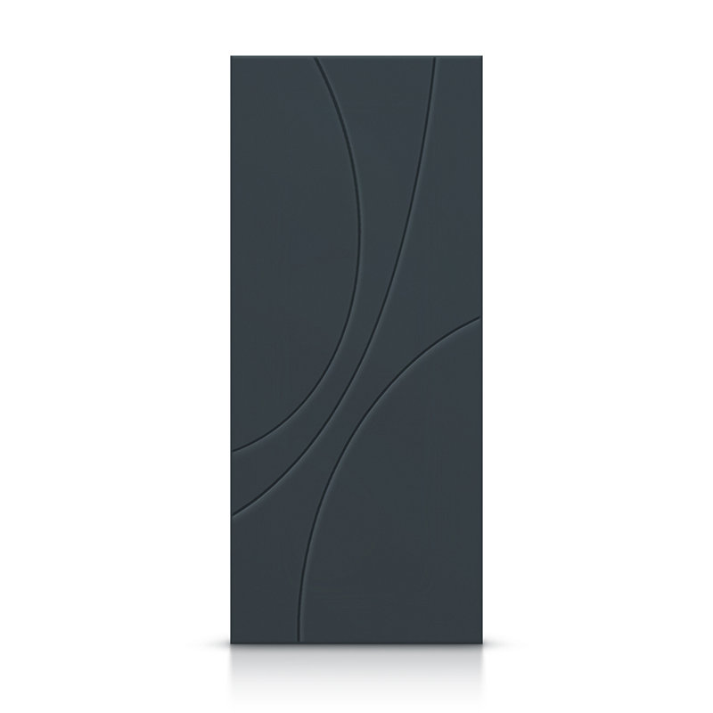 Porte lambrissée et porte standard peinte en bois manufacturé, 42 po x 84 po, Gris anthracite