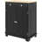 Distressed Black Sideboard Table - Solid Wood Countertop, 2 Drawers, Doors, Adjustable Shelf For Kitchen Use With Drawers Shelf, Storage