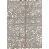 Floral Area Rug in Gray