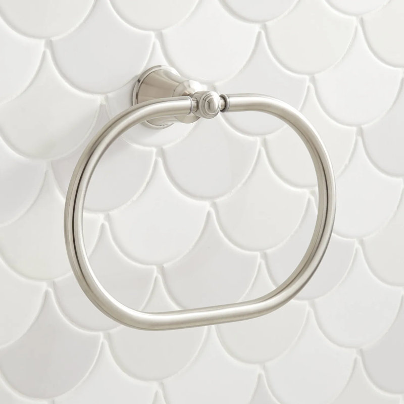 Cooper Collection Wall-Mount Towel Ring, Brushed Nickel