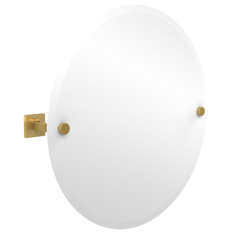 Haranu Wall Mirror with Shelves, Unlacquered Brass