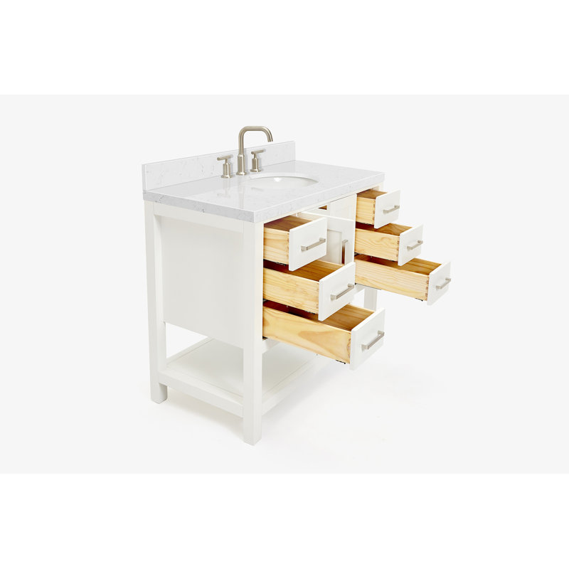 Magnolia Bath Vanity Rectangular Basin S043SWQ, Oval, White