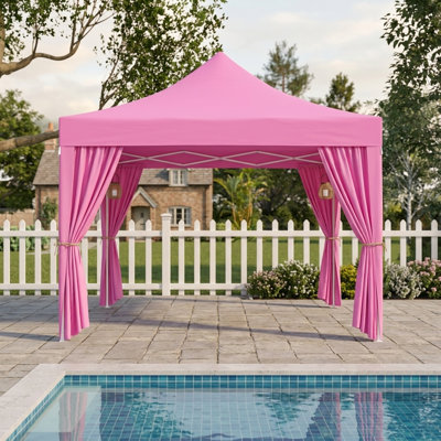 Folding Portable Canopy Measuring 10x10 Feet, Includes 4 Removable Sidewalls, Offers UPF 50+ Sun Protection, Suitable for Parties, Beach Outings, Camping, Weddings, Comes with Weight Bags and a Carry Bag