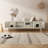 78.7"W Modern Storage TV Stand Beige Style Sideboard