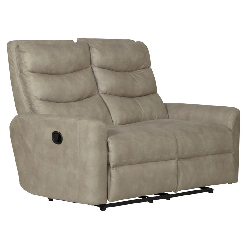 Causeuse inclinable à accoudoirs arrondis 56 po, Manuel, Beige