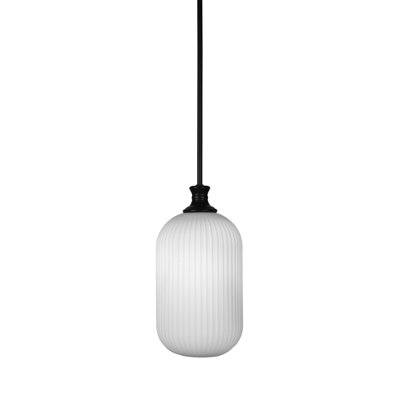 Luminaire suspendu avec tige Savorey en verre 8,25 po