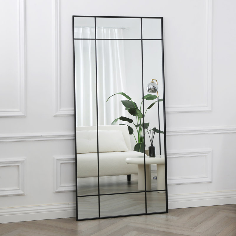 Naquasia Metal Rectangle Floor Mirror