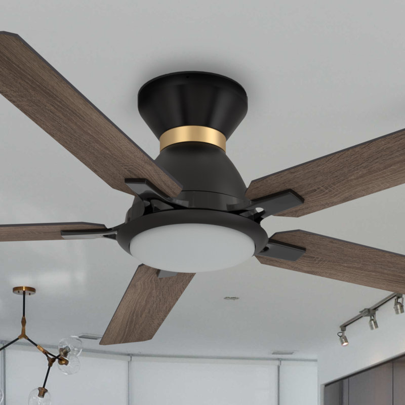 Ventilateur de plafond intelligent 52 po avec télécommande, ensemble d'éclairage inclus, fonctionne avec l'assistant Google, Amazon Alexa et les raccourcis Siri.