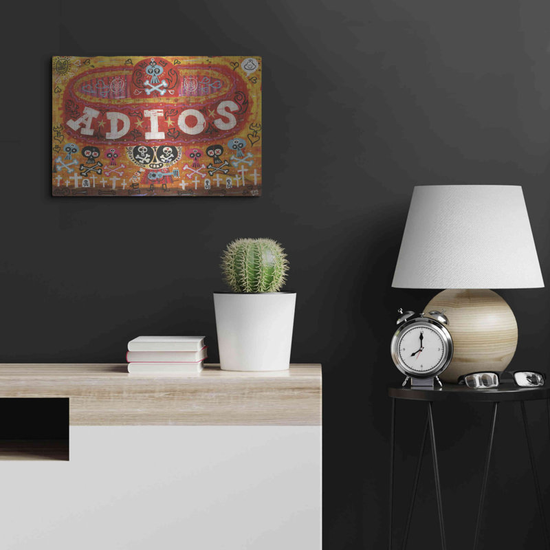 «Adios Amigos» par Jorge R. Gutierrez, H 16 po x l 24 po
