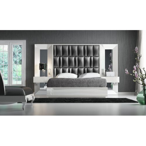 Orren Ellis Tufted Solid Wood and Upholstered Standard Bed | Wayfair