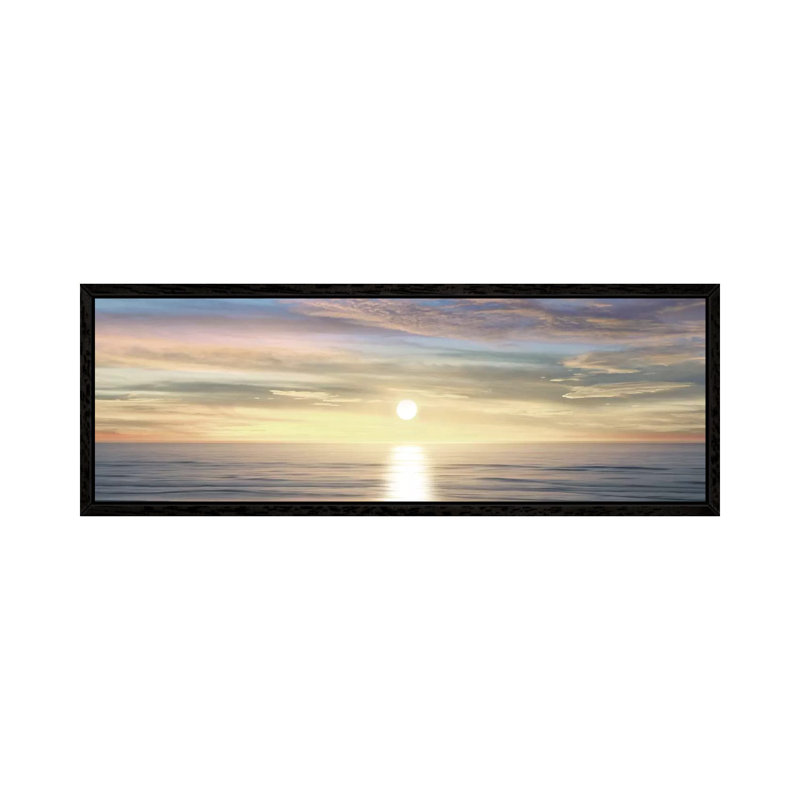 Sunlit Horizon III by Maggie Olsen - Floater Frame Panoramic Gallery-Wrapped Canvas Giclée on Canvas, 30.48 cm H x 91.44 cm W