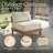 Barton Weather-Resistant Set of 2 Outdoor Patio Furniture Set with Outdoor Sectional and Lift Top Coffee Table