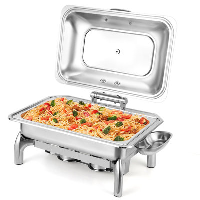 Accessoire de buffet rectangulaire en acier inoxydable