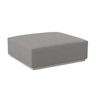 Club Square Boucle and Velvet Ottoman