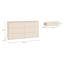 Chadwic Modern minimalistic sideboard with 6 spacious drawers, engineered wood, beige, 154.4 cm W x 83.1 cm H x 41.5 cm D