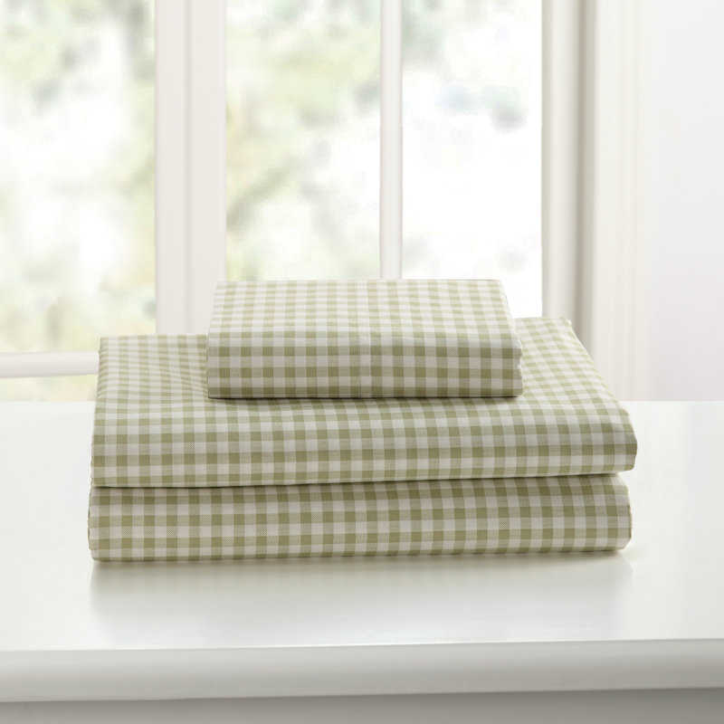 Green, Queen Sheet Set with 2 Standard Pillowcases