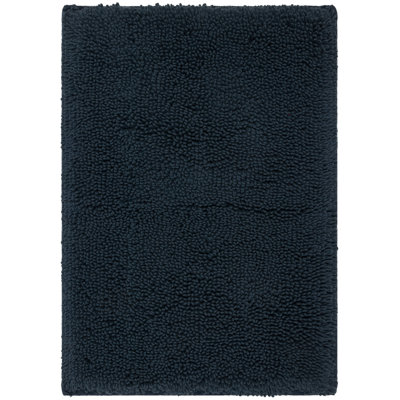 Dinuba Solid Plush Pile Stain and Fade Resistant Non-Slip Machine Washable Bath Rug