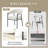 Modern Round Dining Set With Chenile Armchair, Clear Tempered Glass Dining Table And Chairs With Arms For Dining Room-1454159012-1454159015-1454159018