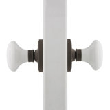 Classic Rosette with White Porcelain Door Knob
