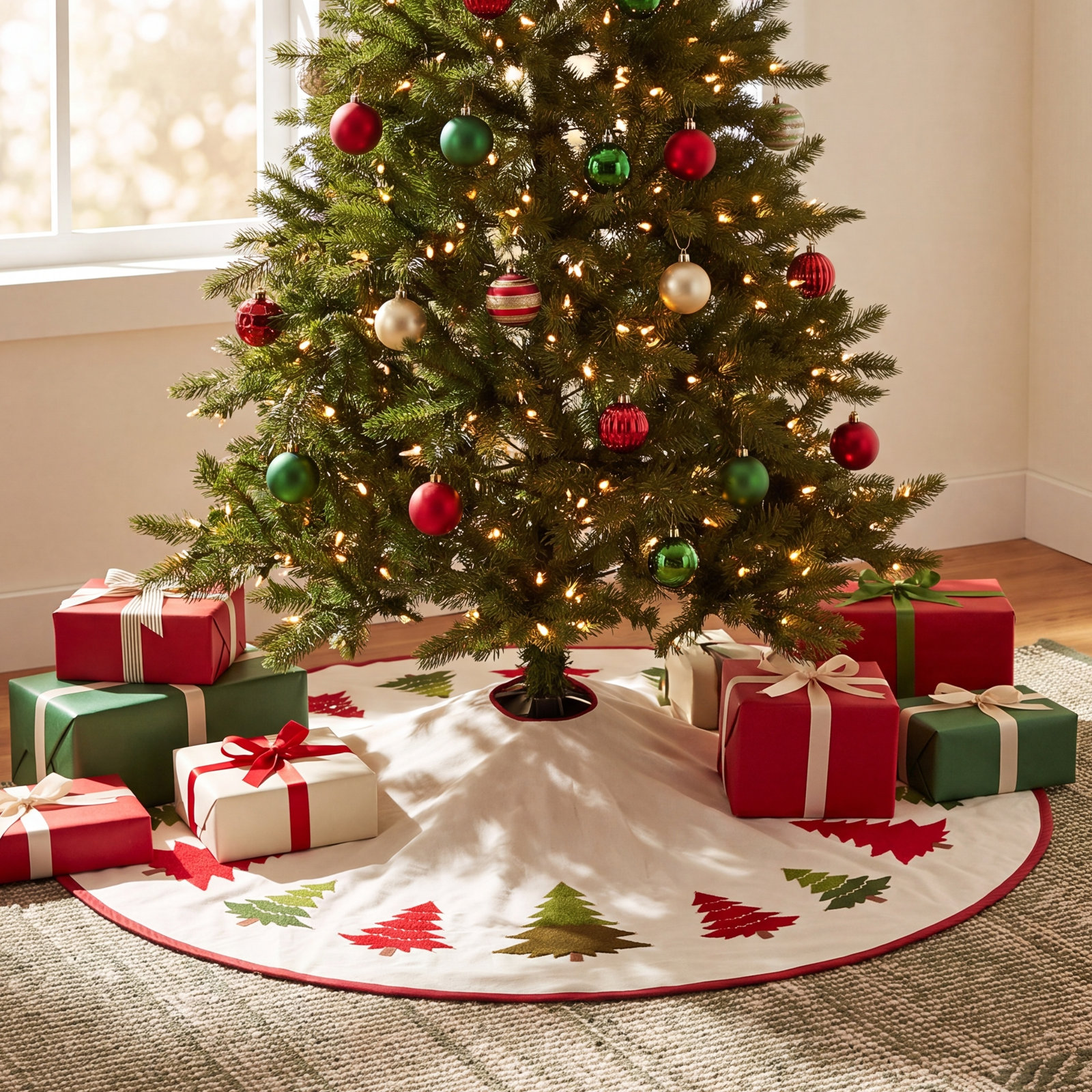 Arbres Collection Cotton Tree Skirt, 54" W