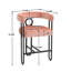Chaise d'appoint avec structure en métal, chaise rembourrée, chaise simple rembourrée pour l'intérieur-1858759286