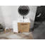 Meuble-lavabo autoportant avec lavabo en céramique et armoires de rangement, porte à fermeture douce-940647728