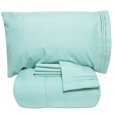 All Season Bed-in-A-Bag 4pc/5pc Solid Color Comforter & Sheet Set by Sweet Home Collection
