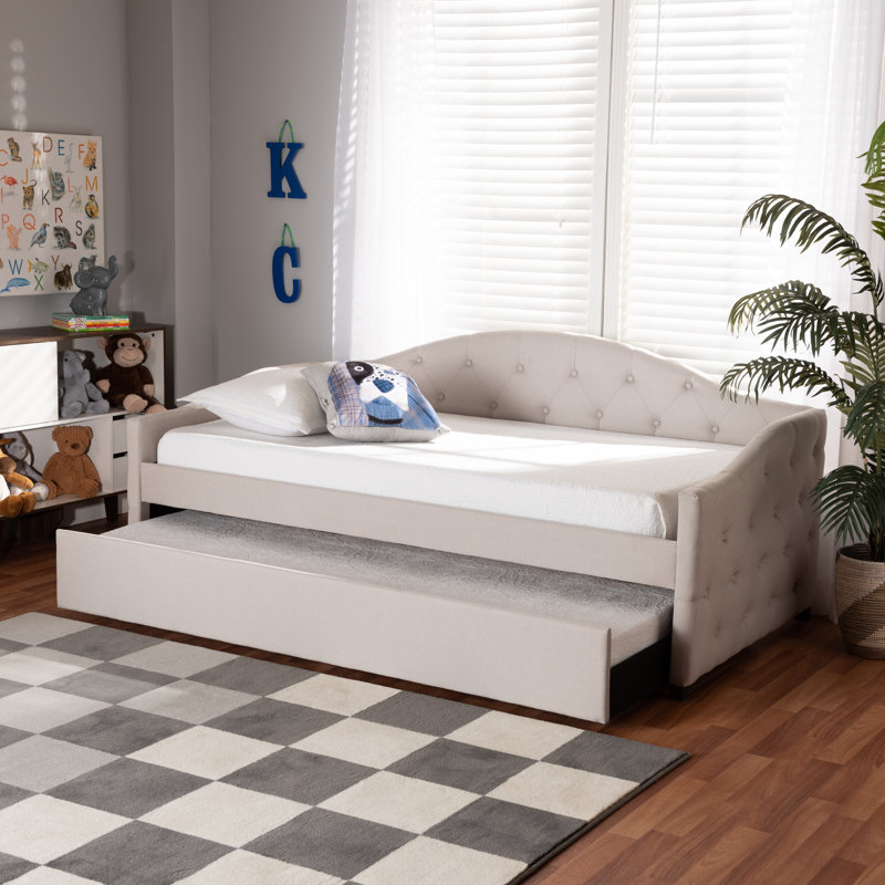 Kylan Upholstered Daybed, Twin, Beige