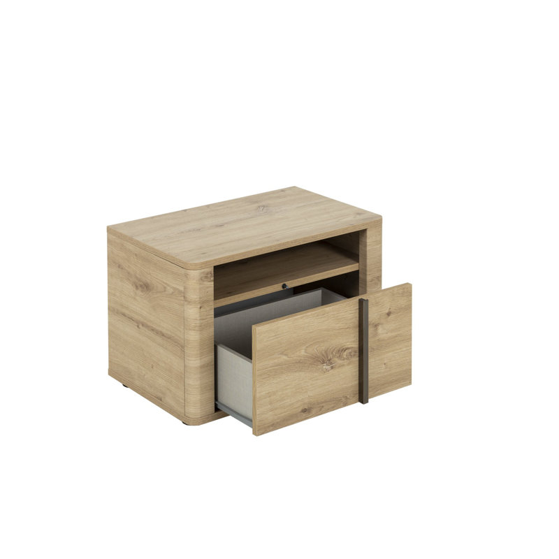 Paraiso 57cm W Manufactured Wood Bedside Table