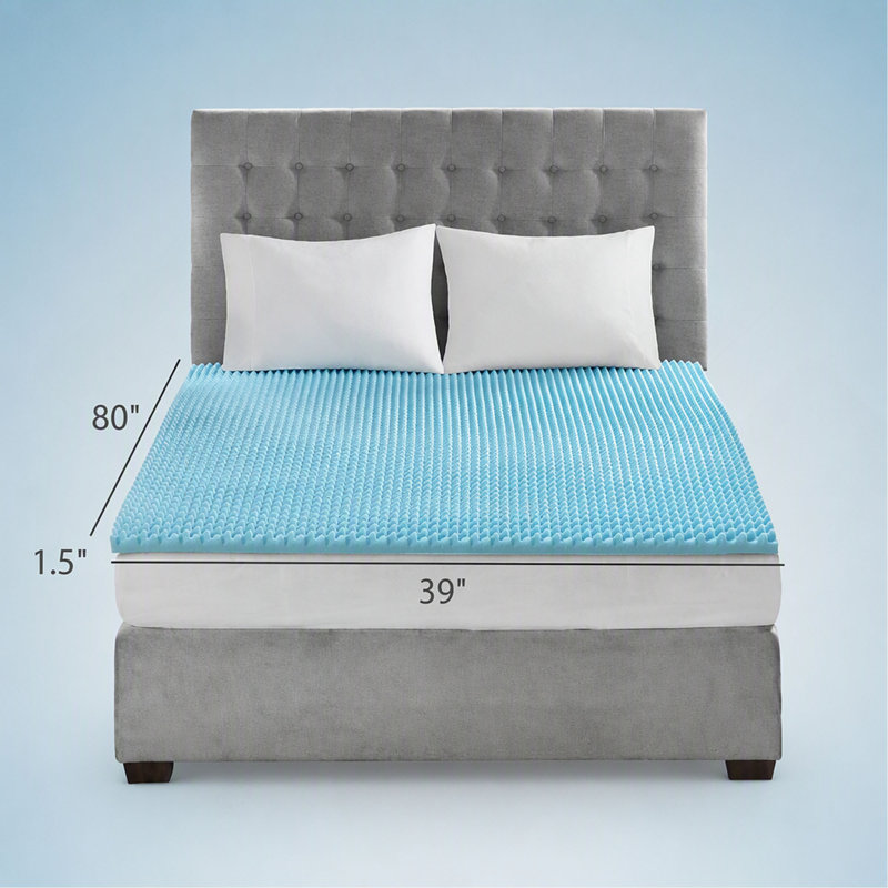 Surmatelas réversible hypoallergénique toutes saisons, 3,8 cm (1,5 po), 1.5", Simple extra long