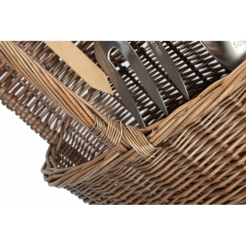 Large Deluxe Garden Tool Wicker Basket, 34cm H x 27cm W x 14cm D