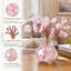 Mini Rose Quartz Crystal Tree, Mini Gemstone Tree of Life with Decorative Pot, Handmade Crystal Tree Decor for Home Office Room, Feng Shui Ornament and Gift for Women