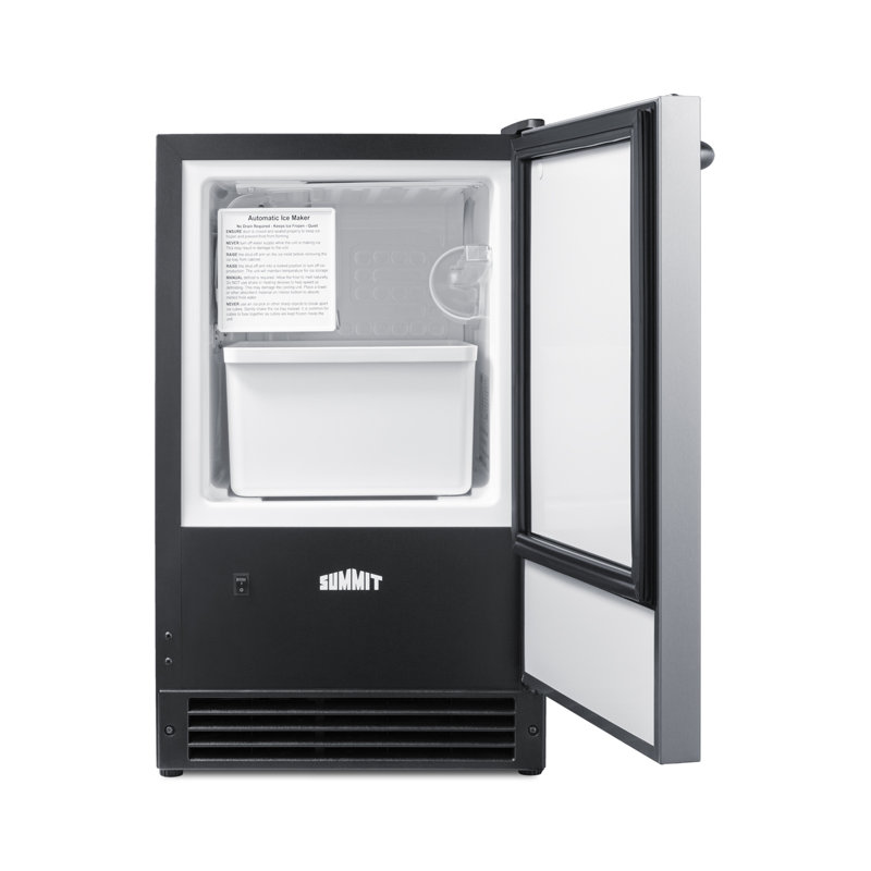 Summit 15" Stainless Steel Undercounter Crescent Ice Maker