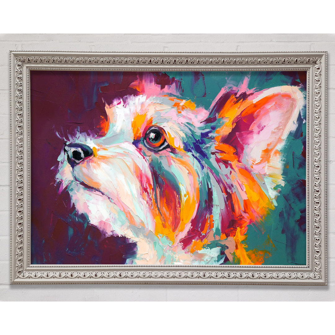 Vibrant Yorkshire Terrier - Einzelner Bilderrahmen Kunstdrucke