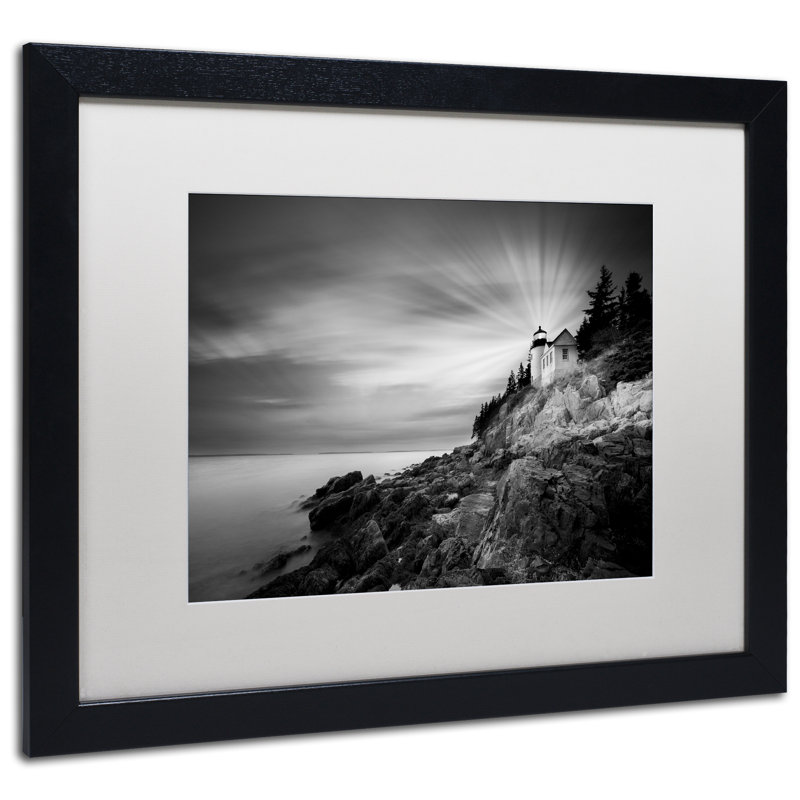 Bass Harbor Lighthouse Black Framed Landscape Photography Print