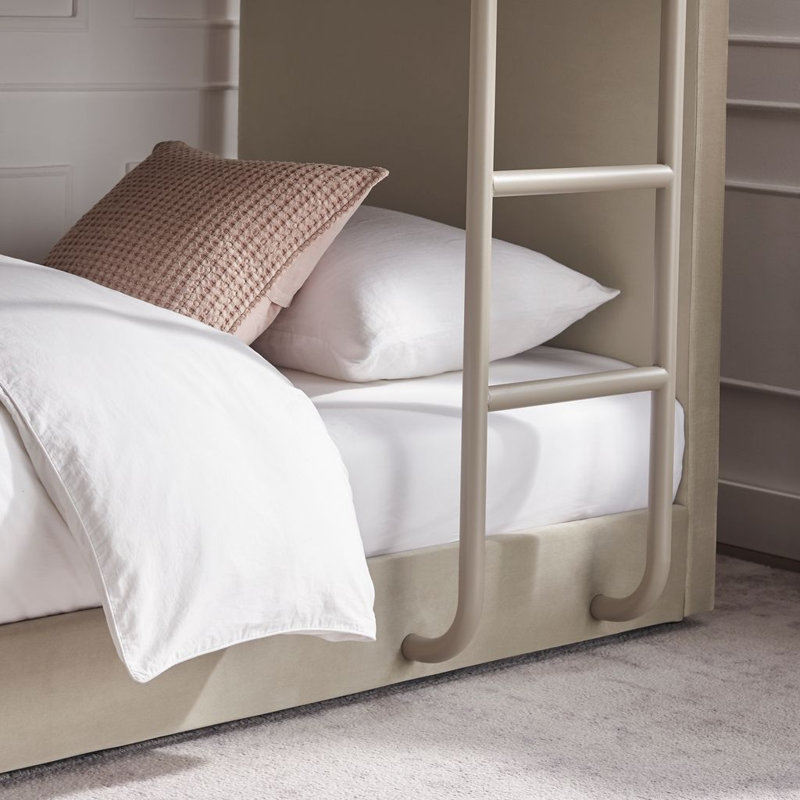 Single (3') Bunk Bed with Built-in Ladder Included, TAUPE