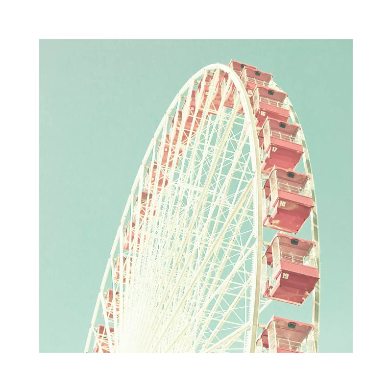 Blush Pink Ferris by Caroline Mint - Wrapped Canvas Print, 66.04 cm H x 66.04 cm W x 3.175 cm D