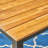 Wood Outdoor Table With Iron Frame, 34" D X 68.76" W 30" H Modern End Legs, 30
